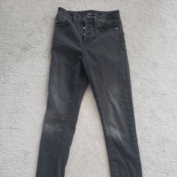Zara black high waisted jeans size 4 - Picture 2 of 5